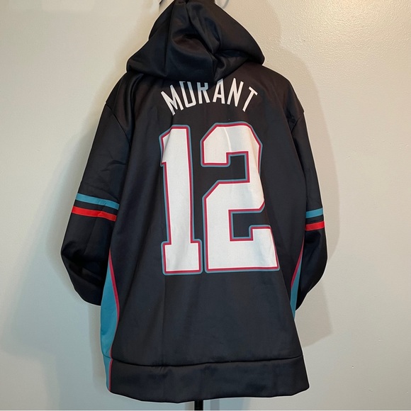 **SOLD** NWT - Memphis Grizzlies #12 Ja Morant Zip-up Hoodies  in Black - XL/XXL - Picture 2 of 7